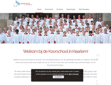 Tablet Screenshot of koorschoolhaarlem.nl
